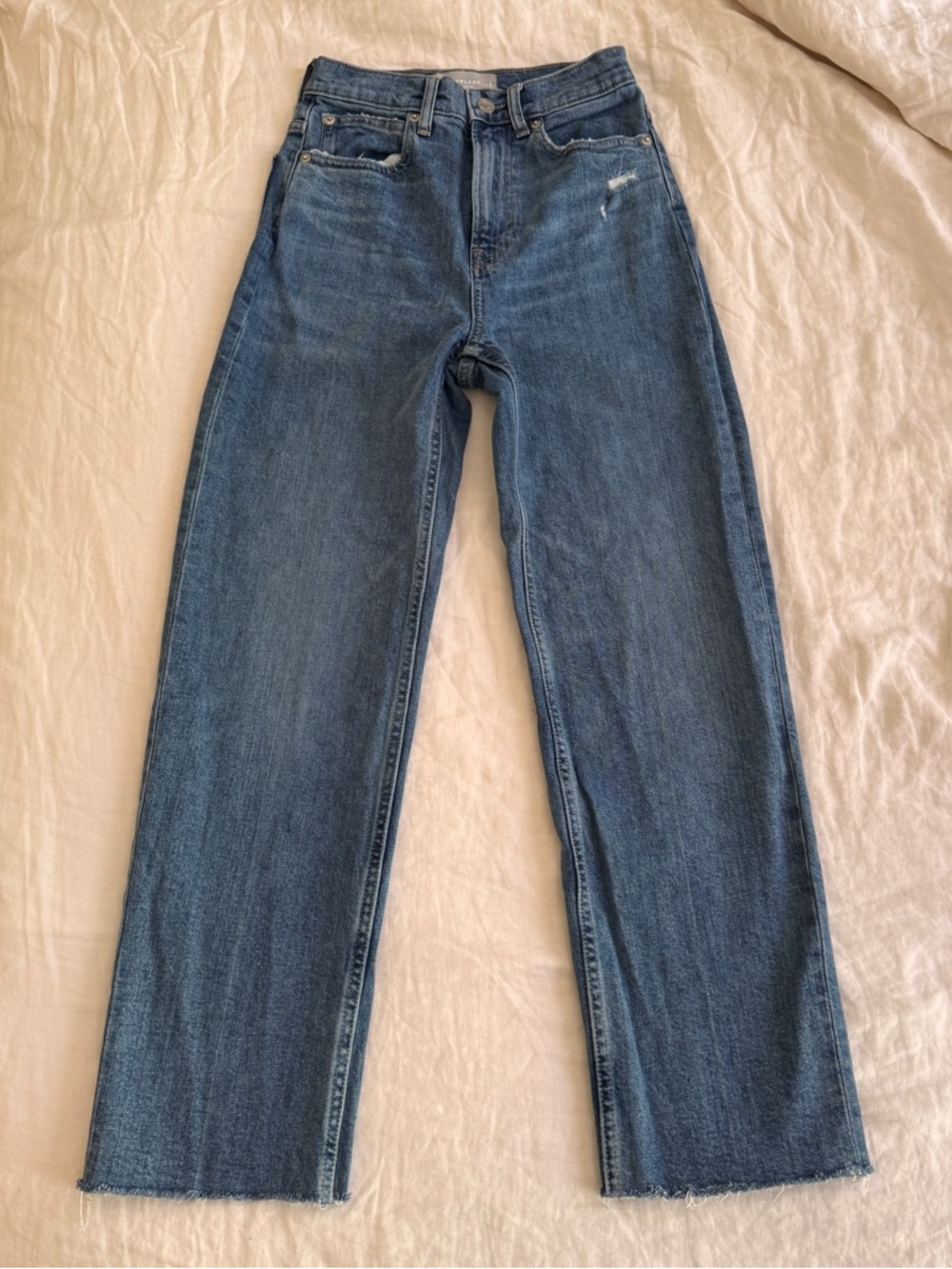 Everlane the Way High Jean Straight Leg Blue Denim Jeans